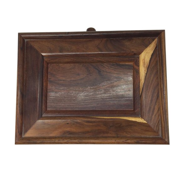 Handcrafted Wooden Jewelry Box Velvet Lined 8 X 6 - Picture 6 of 10